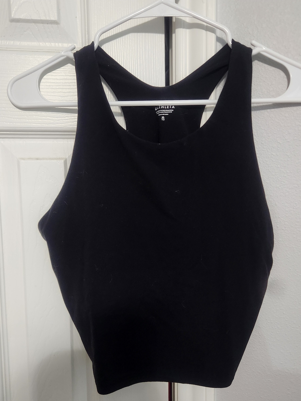 Athleta Black High-Neck Racerback Tank
